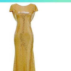 Tan Sequin bridesmaids dress